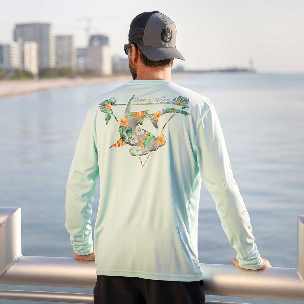 UV-T-shirt met lange mouwen voor heren UPF 50 Outdoor wandelen Hardlopen zonbeschermingsshirt wit S