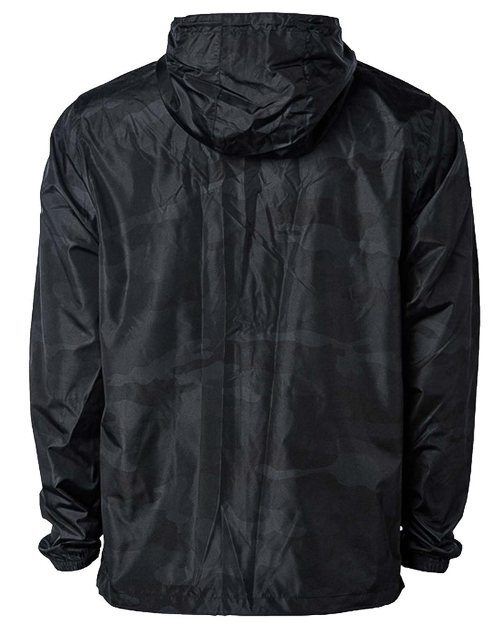 Speared Lightweight Anorak Pullover - Black Camo - Back