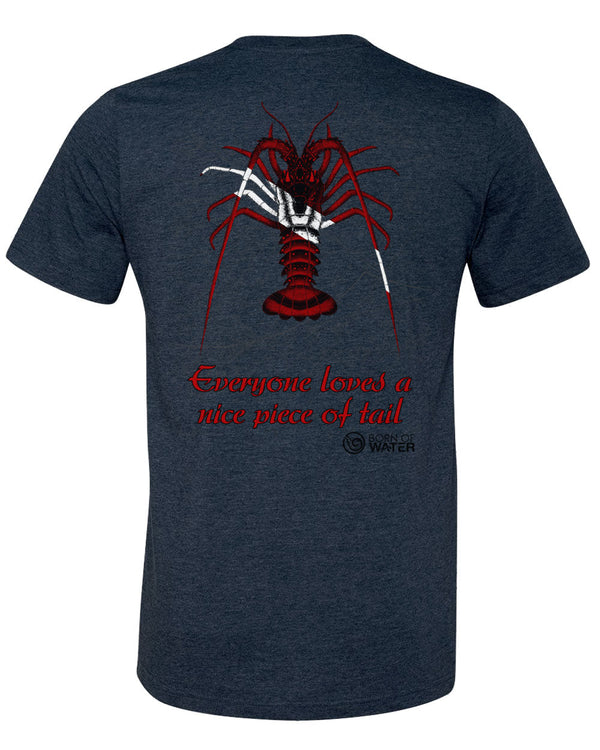 Scuba Diving Shirt: Lobster H. Navy - Back
