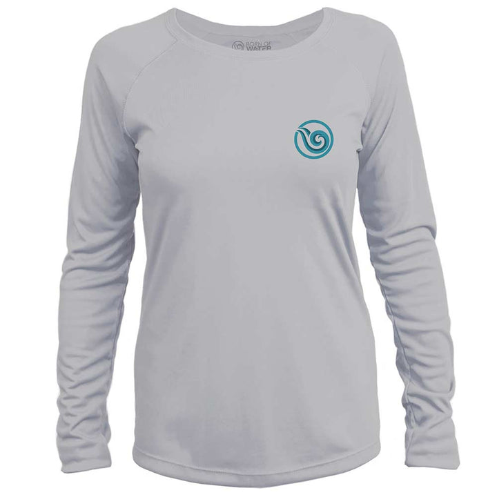 Misunderstood Beauty: Women's Shark Scuba Diving UV UPF 50+ Performance Shirt: Gray - Front