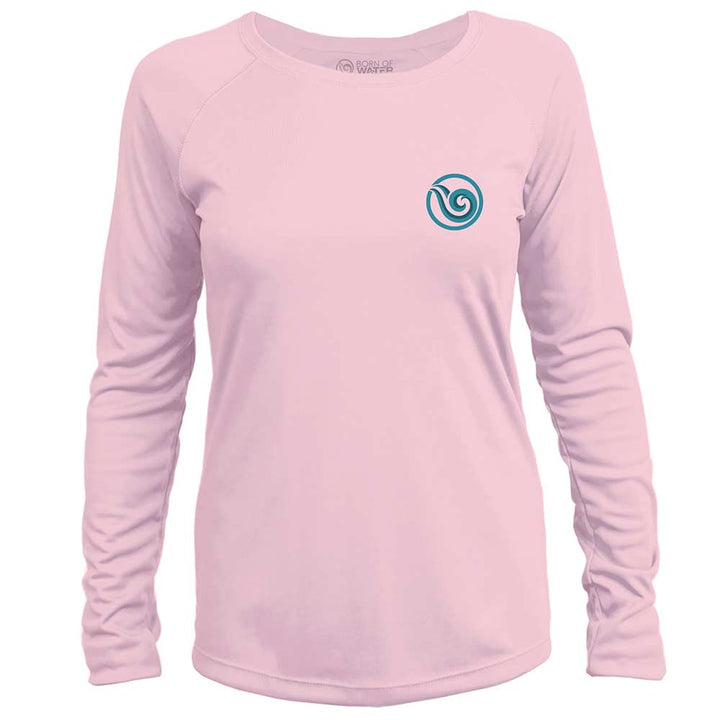 Misunderstood Beauty: Women's Shark Scuba Diving UV UPF 50+ Performance Shirt:  Pink - Front