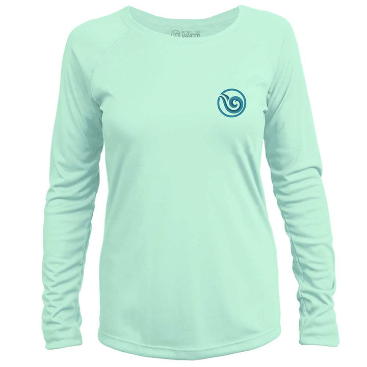 Misunderstood Beauty: Women's Shark Scuba Diving UV UPF 50+ Performance Shirt: Seagreen - Front