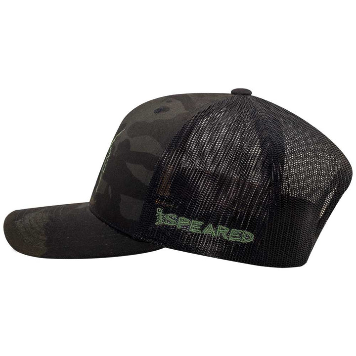 Speared Bullseye Trucker Hat: Camo - Side