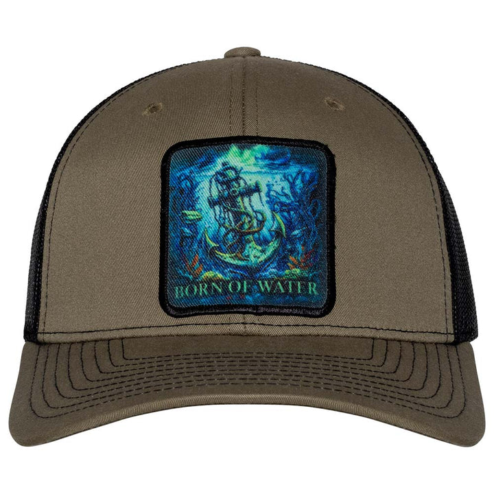 Anchor Scuba Diving Trucker Hat - Loden/Black - Front