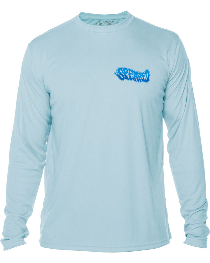 Bad Fish - Hogfish: UV UPF 50+ Sun Protection Rashguard Shirt: Lt. Blue - Front