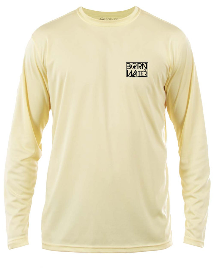 Circling Hammerhead Dive Flag UV UPF 50+ Performance Shirt:  Yellow - Front