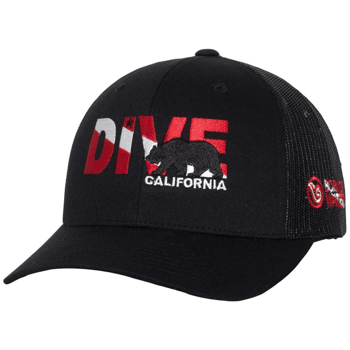 California Scuba Diver Down Flag Trucker Hat