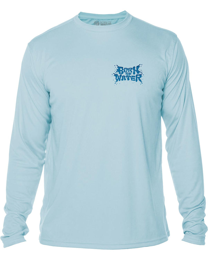 We Dive At Dawn - Grim Reaper : Men's UV UPF 50+ Rashguard Shirt: Lt Blue - Front