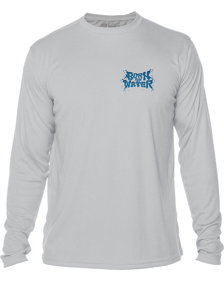 We Dive At Dawn - Grim Reaper : Men's UV UPF 50+ Rashguard Shirt: Gray - Front