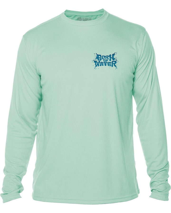 We Dive At Dawn - Grim Reaper : Men's UV UPF 50+ Rashguard Shirt: Seagreen - Front