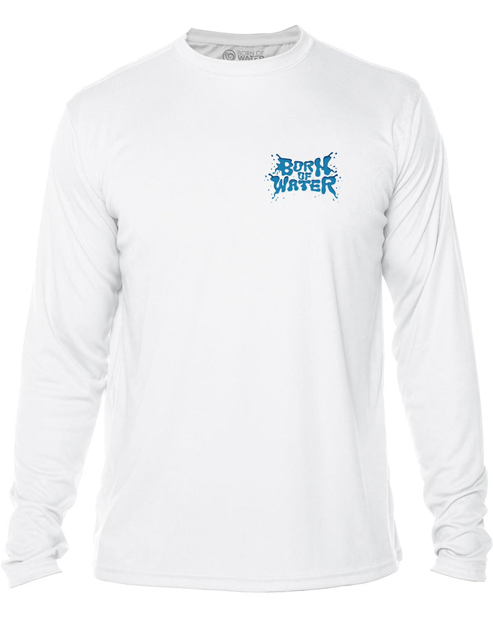 We Dive At Dawn - Grim Reaper : Men's UV UPF 50+ Rashguard Shirt:  White - Front