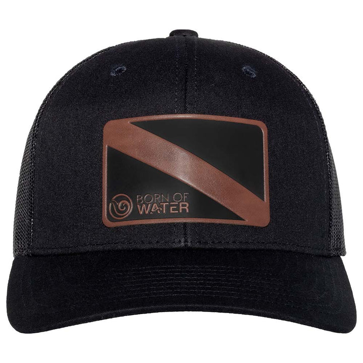 Dive Flag  Trucker Hat - Black - Front - Front