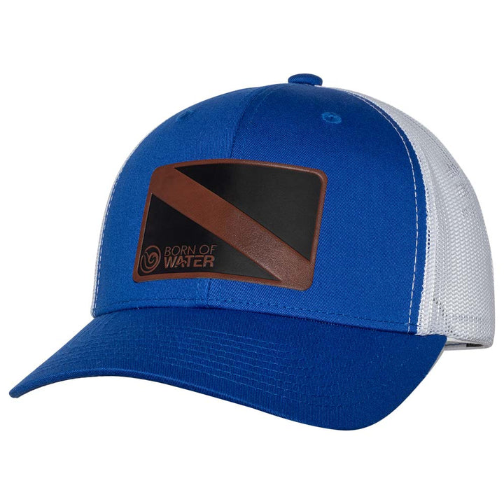 Dive Flag  Trucker Hat - Royal/White