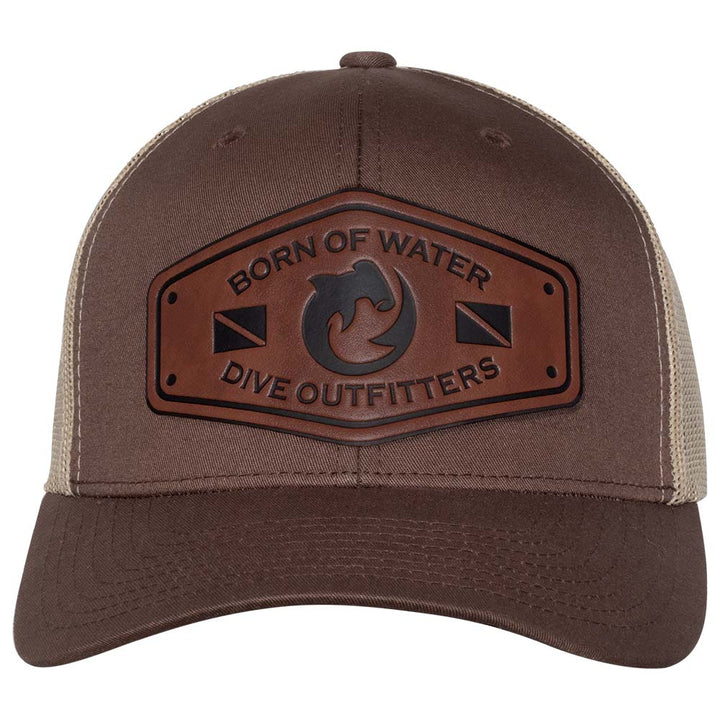 Dive Outfitters Scuba Diving Trucker Hat - Brown/Khaki - Front
