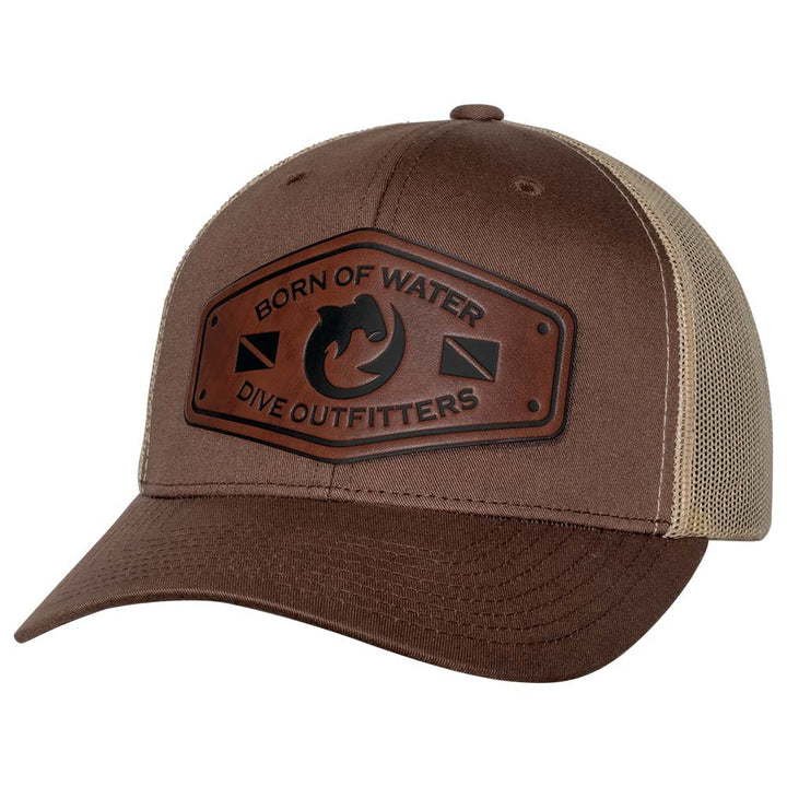 Dive Outfitters Scuba Diving Trucker Hat - Brown/Khaki