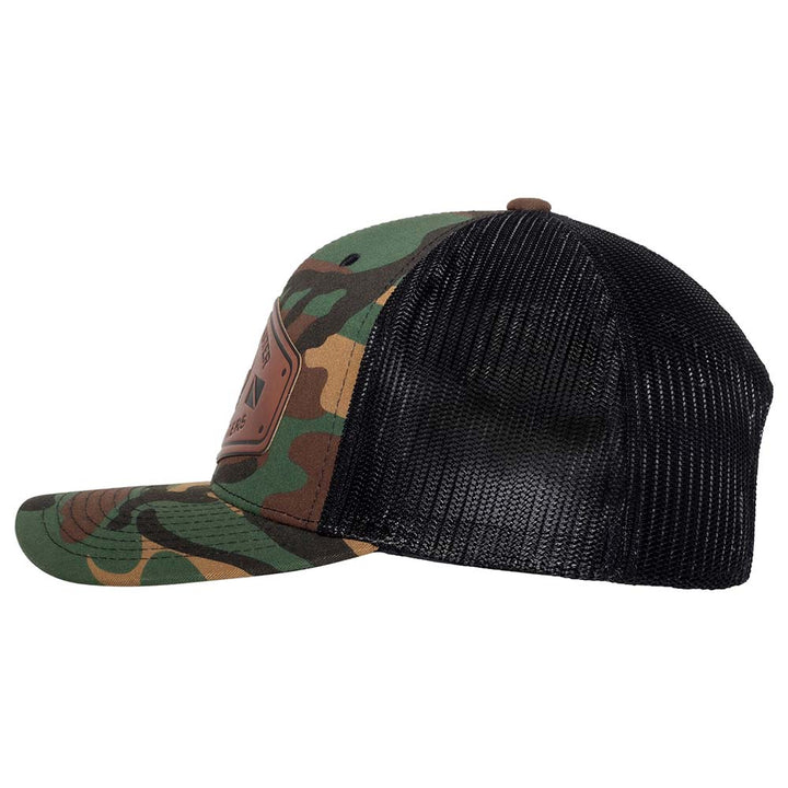 Dive Outfitters Scuba Diving Trucker Hat - Green Camo - Side