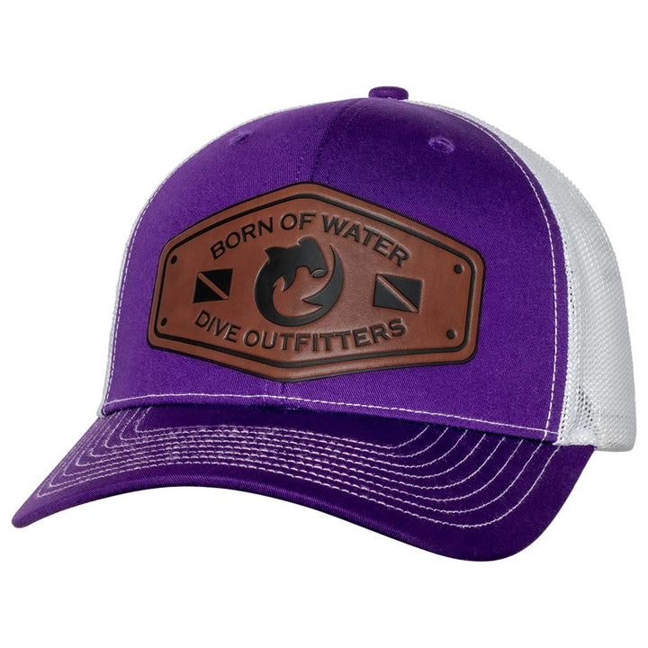 Dive Outfitters Scuba Diving Trucker Hat - Purple/White