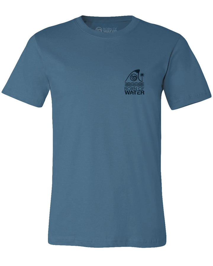 Florida Shark Fin T-Shirt - Steel Blue - Front