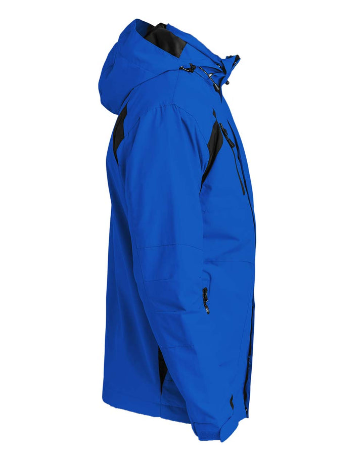 Mens Waterproof Foul Weather Gear Jacket - Blue - Side