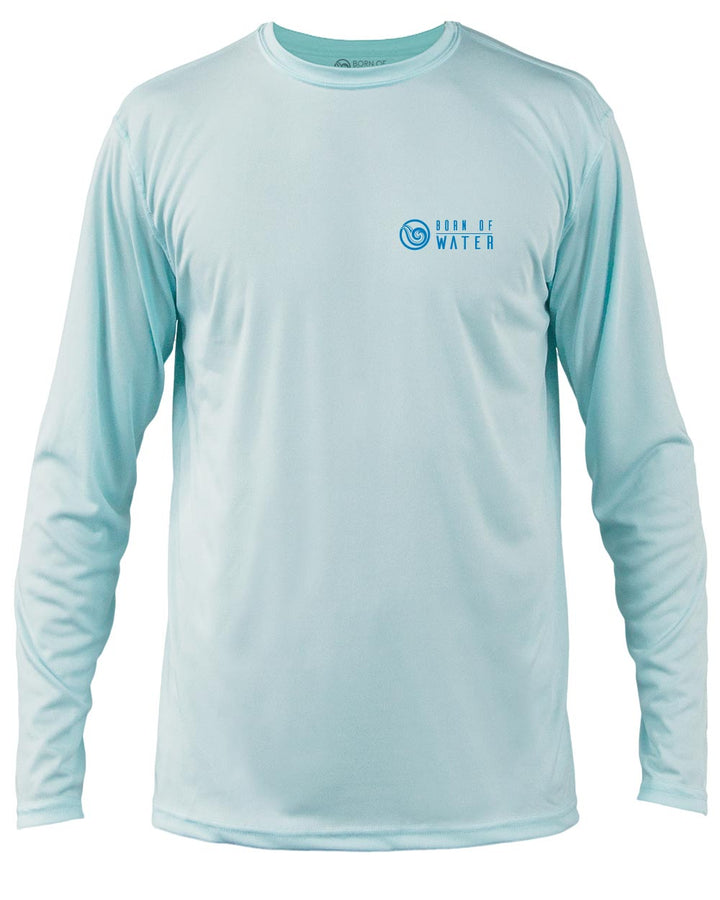 Freediving Sasquatch Skunk Ape UV UPF 50+ Performance Shirt: Lt Blue - Front