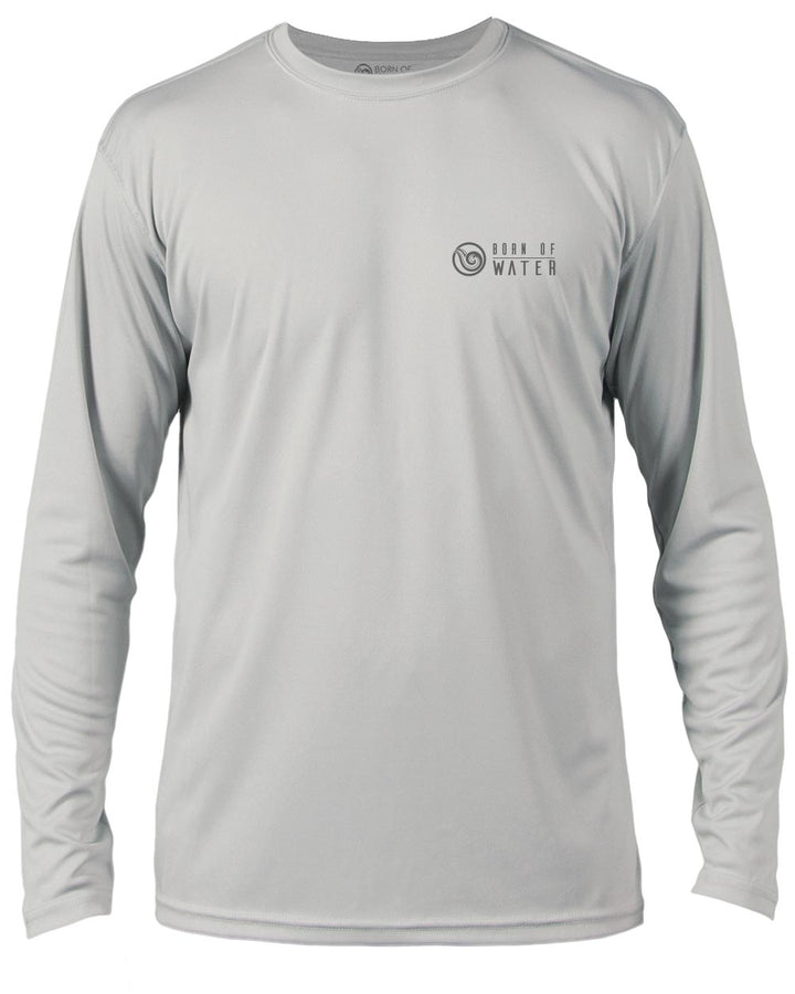 Freediving Sasquatch Skunk Ape UV UPF 50+ Performance Shirt: Gray - Front