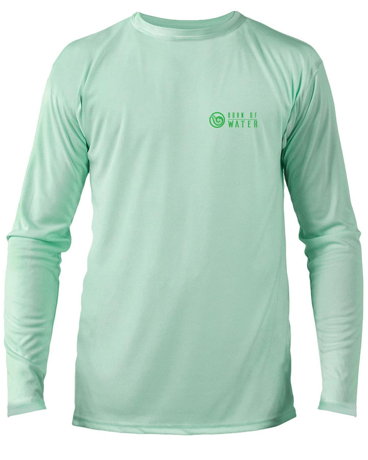 Freediving Sasquatch Skunk Ape UV UPF 50+ Performance Shirt: Seagreen - Front