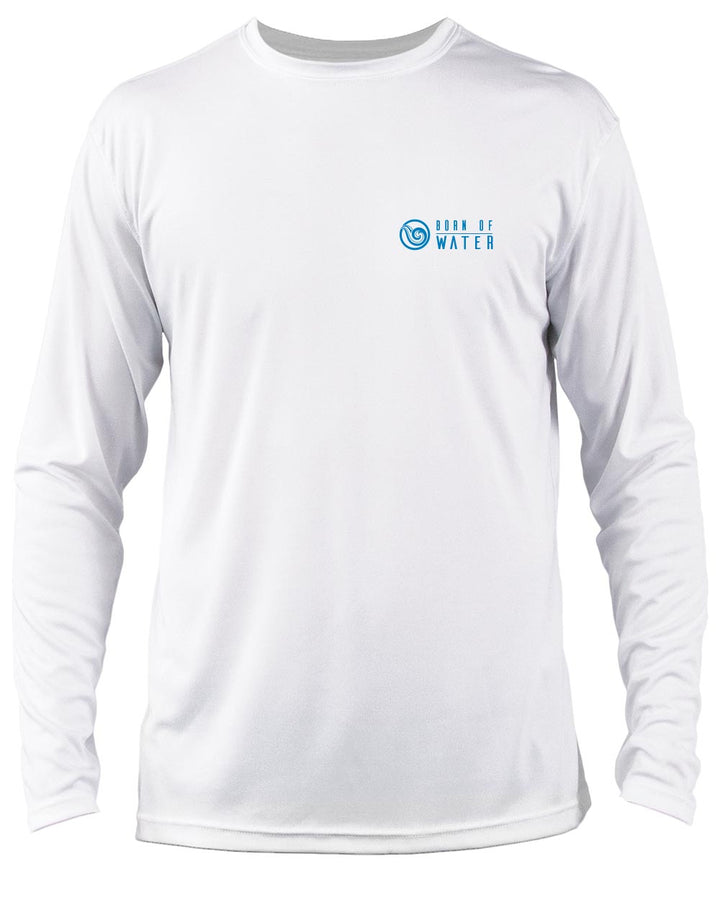 Freediving Sasquatch Skunk Ape UV UPF 50+ Performance Shirt:  White - Front