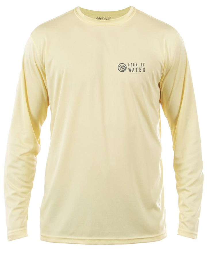 Freediving Sasquatch Skunk Ape UV UPF 50+ Performance Shirt:  Yellow - Front