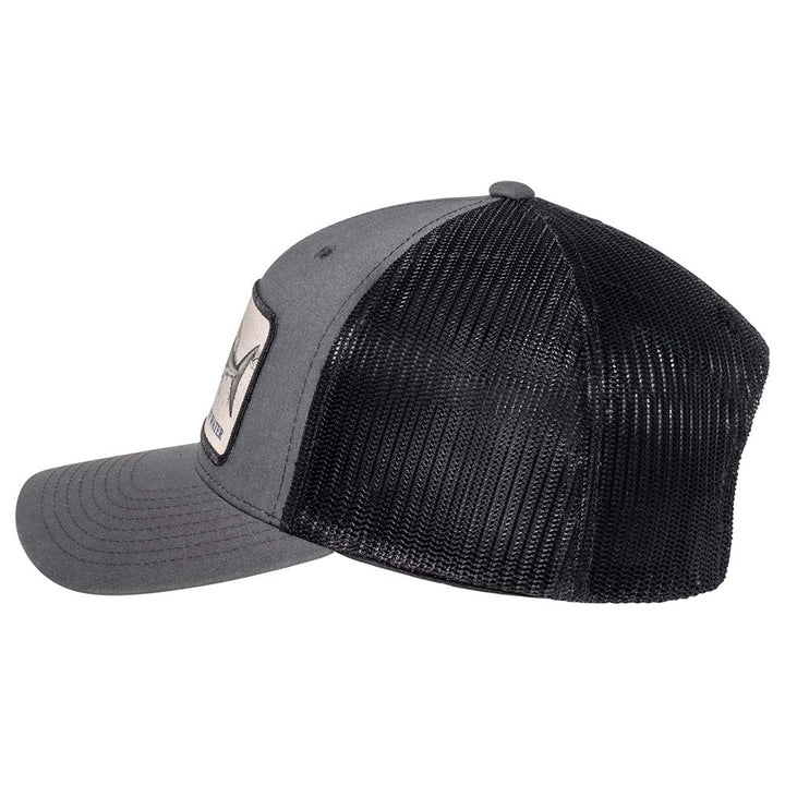 Great White Shark Scuba Diving Trucker Hat - Charcoal/Black - Side