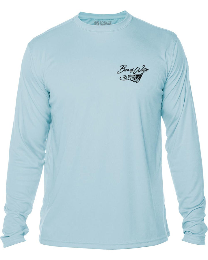 Hard Dock Life: Men's UV UPF 50+ Rashguard Shirt: Lt Blue - Front