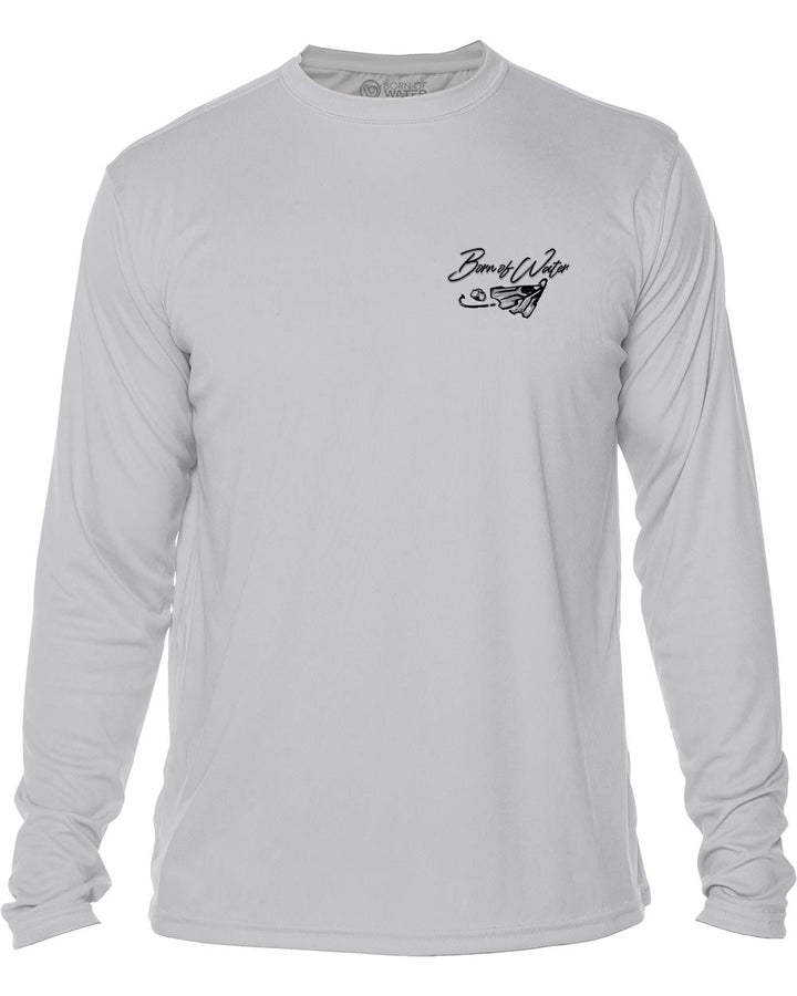 Hard Dock Life: Men's UV UPF 50+ Rashguard Shirt: Gray - Front