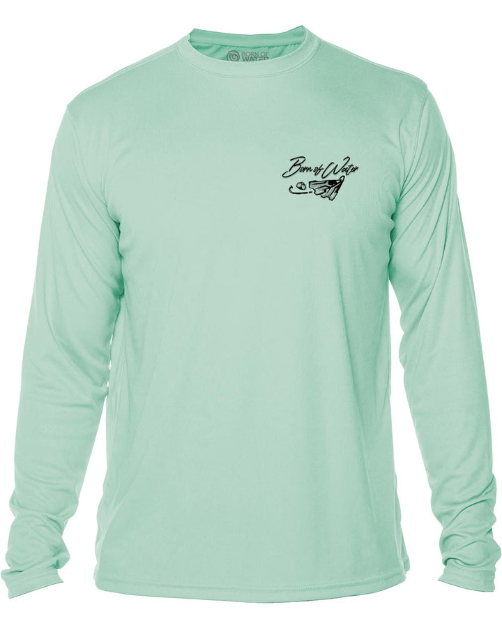 Hard Dock Life: Men's UV UPF 50+ Rashguard Shirt: Seagreen - Front