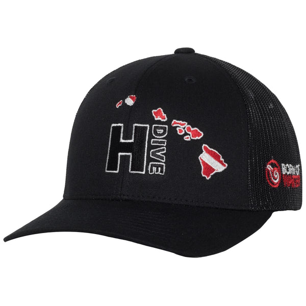 Hawaii Scuba Diver Down Flag Trucker Hat - Dive Flag