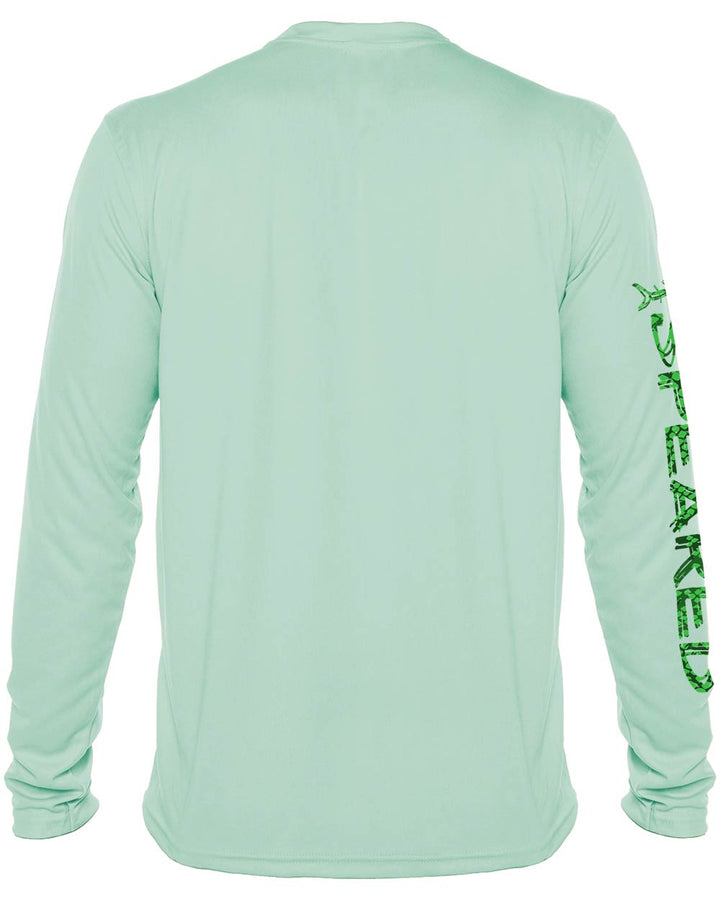 Hogfish Spearfishing: UV UPF 50+ Protection Shirt: Seagreen - Back