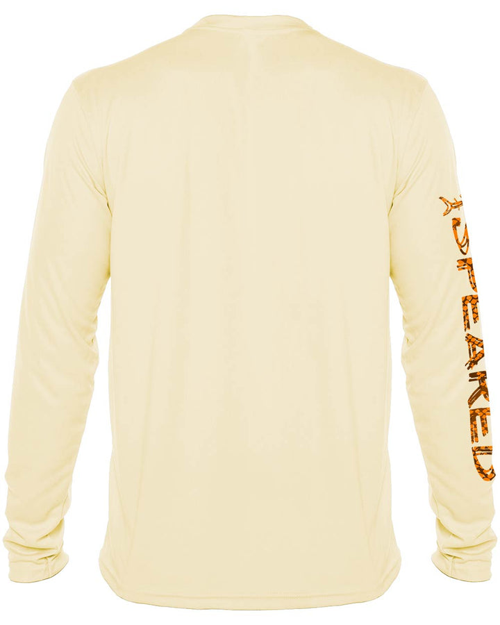 Hogfish Spearfishing: UV UPF 50+ Protection Shirt:  Yellow - Back