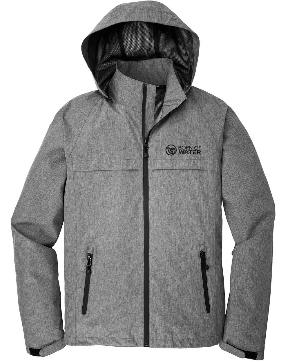 Mens Lightweight Waterproof Jacket - Gray | Born of Water