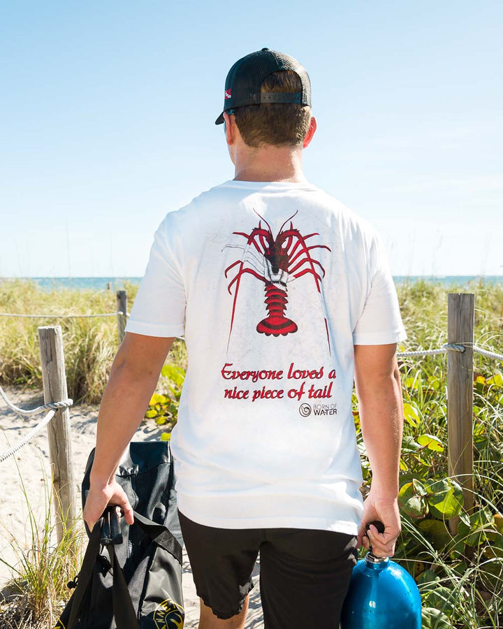 Scuba Diving Shirt: Lobster  White - Beach Lifestyle