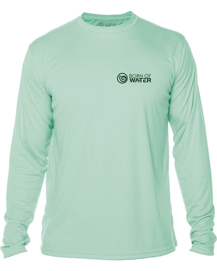 Mako Shark: Men's UV UPF 50+ Protection Shirt: Seagreen - Front