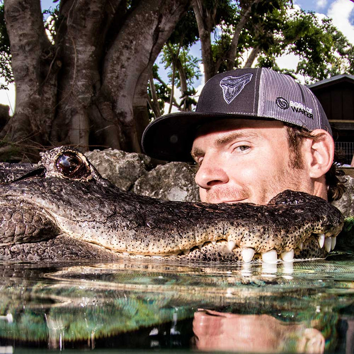 Freediving - Meg Shark Tooth Trucker Hat - Black/Charcoal - Gator