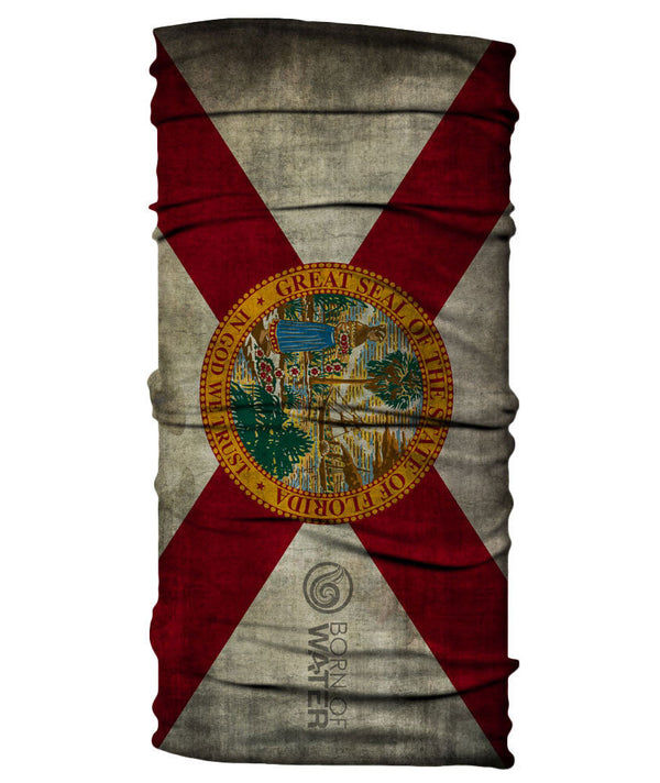 Neck Gaiter - State of Florida Flag - Grungy