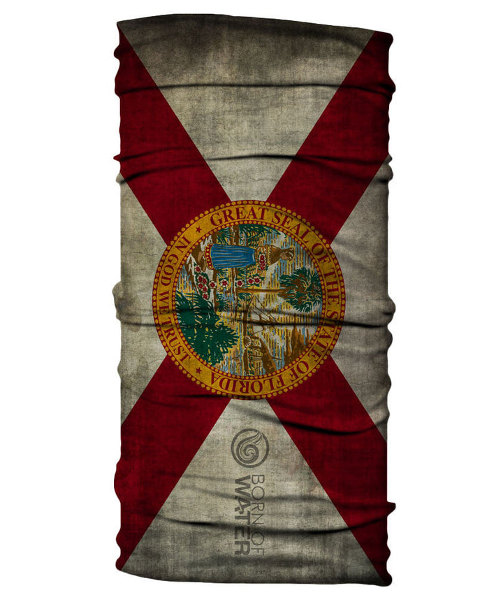 Neck Gaiter - State of Florida Flag - Grungy