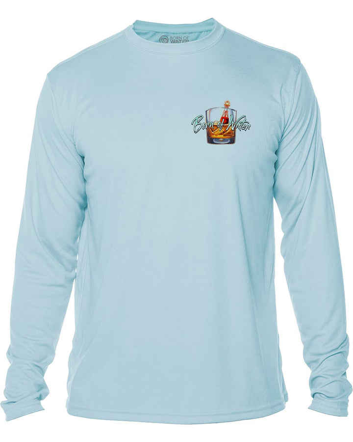 Scuba Dive Bar: UV UPF 50+ Protection Shirt: Lt Blue - Front