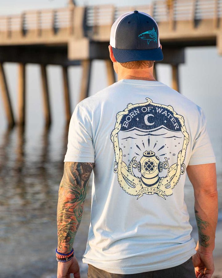 Scuba Diving - Hold Fast T-Shirt - Blue - Dock