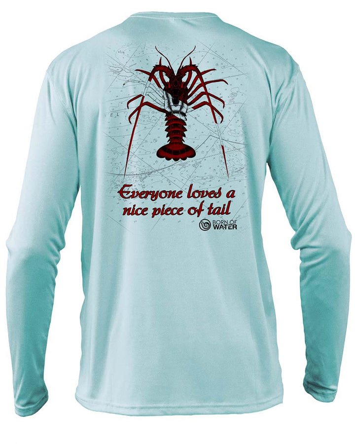 Scuba Diving UV UPF 50+ Performance Shirt: Lobster Lt. Blue - Back