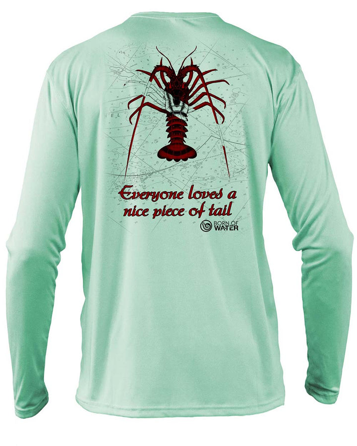 Scuba Diving UV UPF 50+ Performance Shirt: Lobster Seagreen - Back