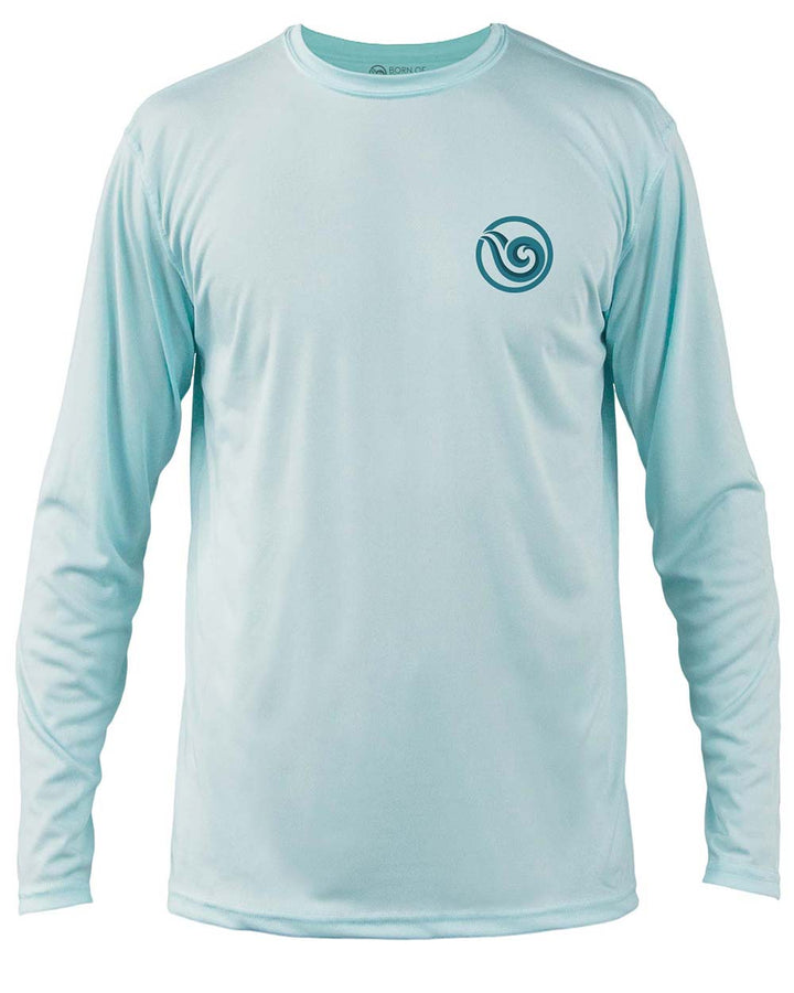 Shark Scuba Diving UV UPF 50+ Performance Shirt: Lt Blue - Front