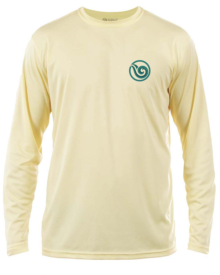 Shark Scuba Diving UV UPF 50+ Performance Shirt:  Yellow - Front
