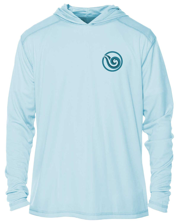 Shark Scuba Diving UV UPF 50+ Protection Hoodie: Gray - Front