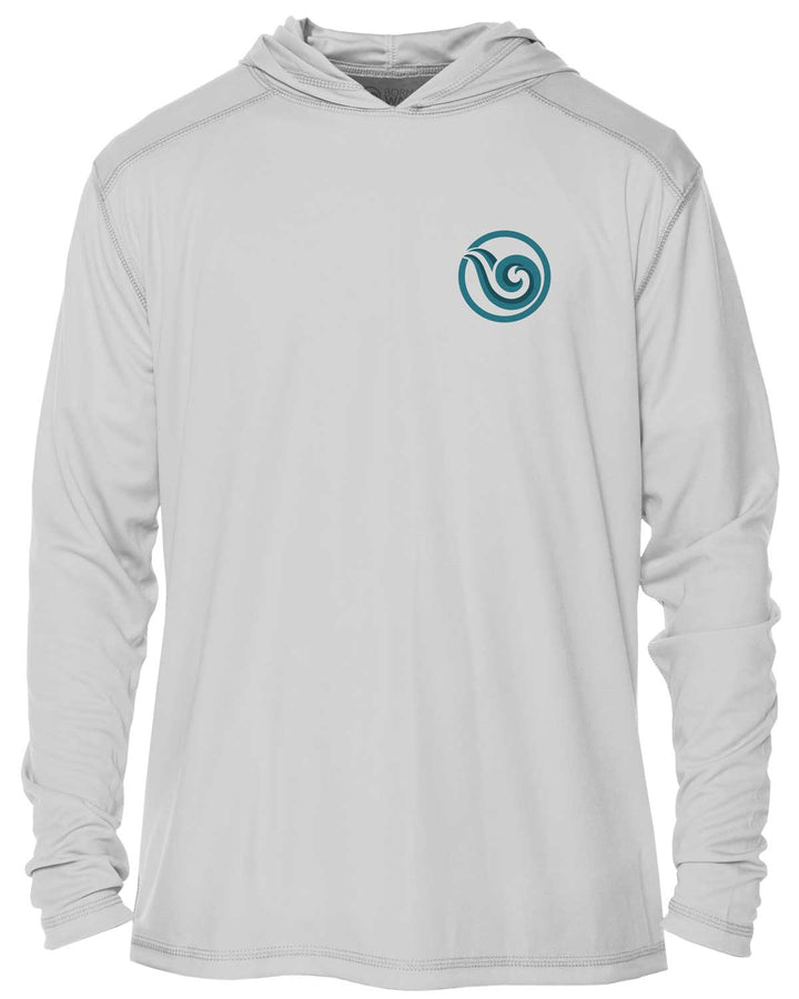 Shark Scuba Diving UV UPF 50+ Protection Hoodie: Seagreen - Front