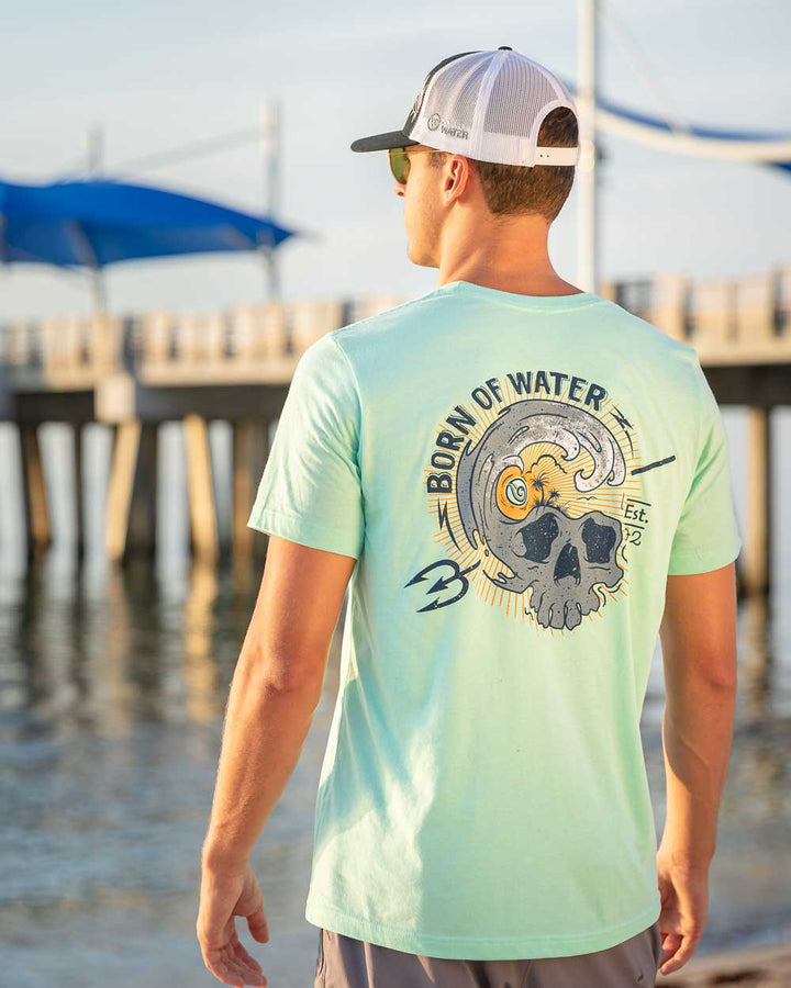 Skull Diving - Skull Wave T-Shirt - Mint - Beach